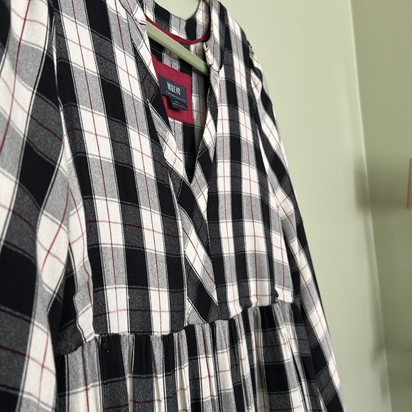 Anthropologie Maeve Amber Plaid Tiered Dress - Picture 3 of 11